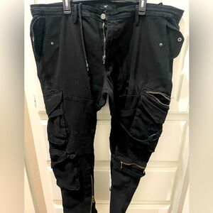 Men’s Jordan Craig jeans with buckles. Black. Size 44/32